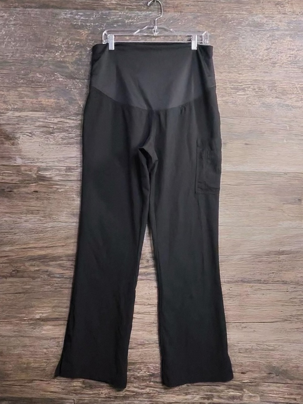 Med Couture Black Maternity Scrub Work Active Pants